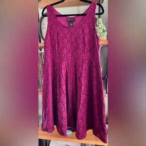 Purple lace dress